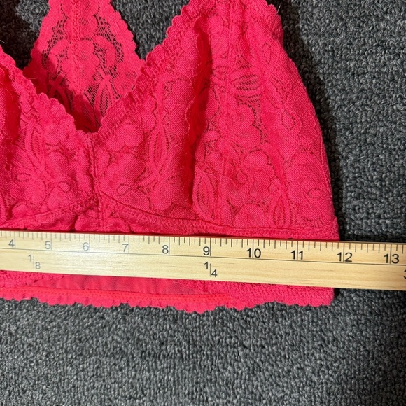 Free People Hot Pink Lace Bralette, Womens Small - Picture 3 of 5